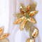 1 Piece 5.75 Inch Antique Gold Sequin Beaded Flower Iron On Applique Patch for Costumes